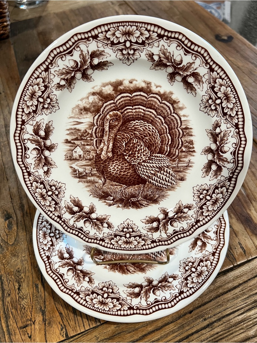 8.5” Turkey Salad Plates Set of 2